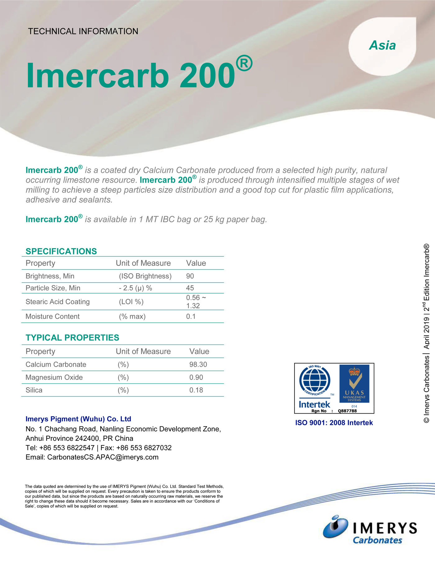 Imercarb 200 (Wuhu) TDS